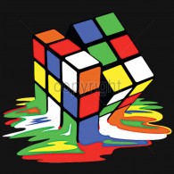 Melting Rubiks Cube